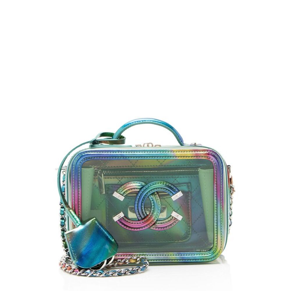 Chanel PVC Rainbow CC Filigree Small Vanity Case